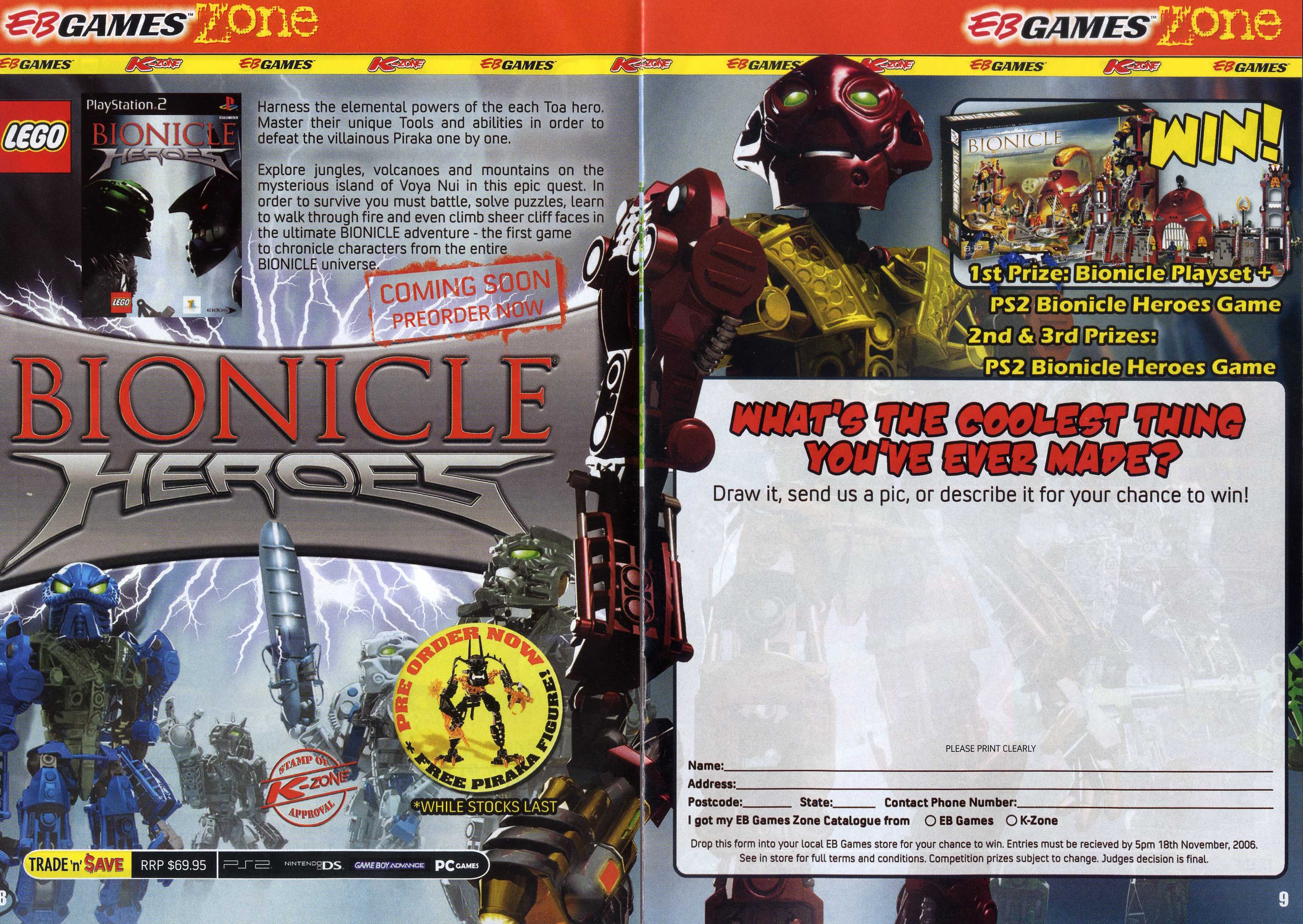 EB Games 2006 BIONICLE PS2 competition - BIONICLE - The TTV Message Boards