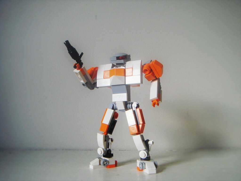 lego orange robot