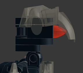 Side view of Johmak's head