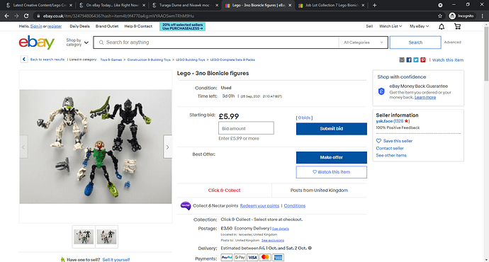 LEGO Bionicle TOA Hybrid 8601 8604 8605 _ eBay - Google Chrome 22_09_2021 20_01_56