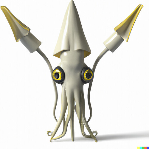 DALL·E 2022-09-25 18.20.26 - 3D Render of a Post-humanity intelligent sapient squid