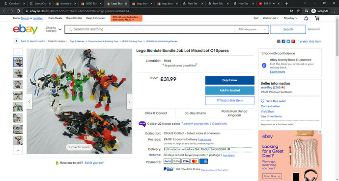 Lego - Bionicle - Toa Nokama - 8602 _ eBay - Google Chrome 11_10_2021 22_42_10