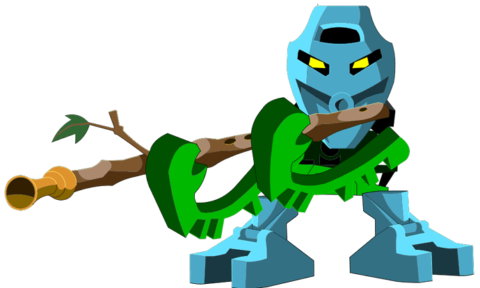 Sanso is playing a flute-like instrument