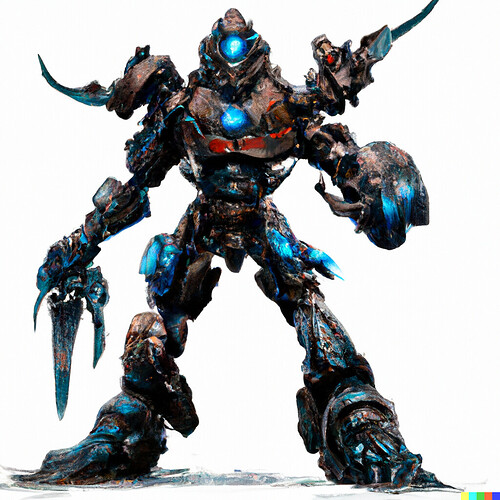 DALL·E 2022-08-25 18.59.13 - Bionicle Matoran, realist painting, heroic stance, 4k digital art