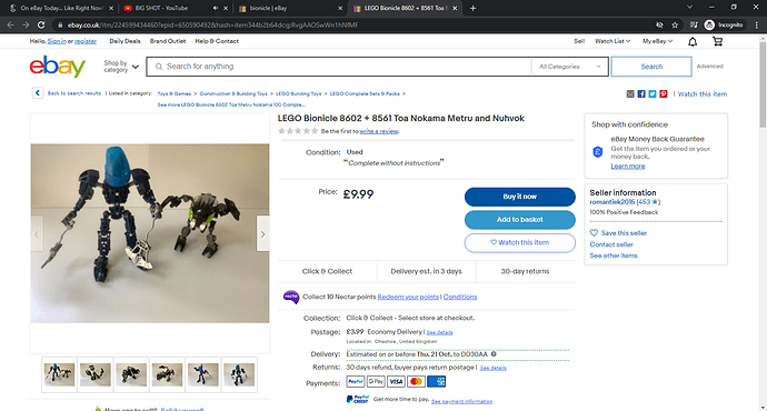 Bionicle Phantoka... Tao Kapaka _ eBay - Google Chrome 17_10_2021 12_32_02