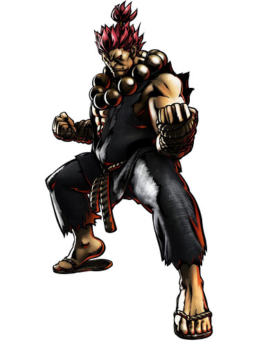 Akuma from Street Fighter. Come to think of it even before S8, could Akuma be a inspiration to Garmadon, yet alone Satsui No Hado (AKA Dark/Purple Hadoken) being the inspiration for Destruction Element even before S8?