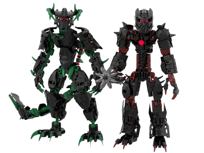 Makuta Garrion and Toa Serplux