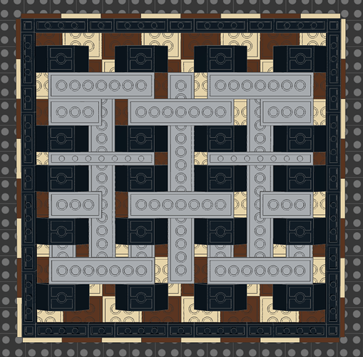 Underside view of the board (9 8x8 plates have been removed for clarity).