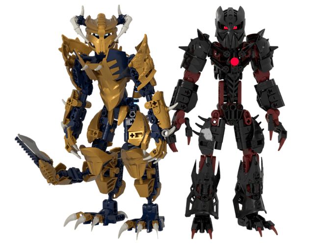 Makuta Garrion and Toa Serplux