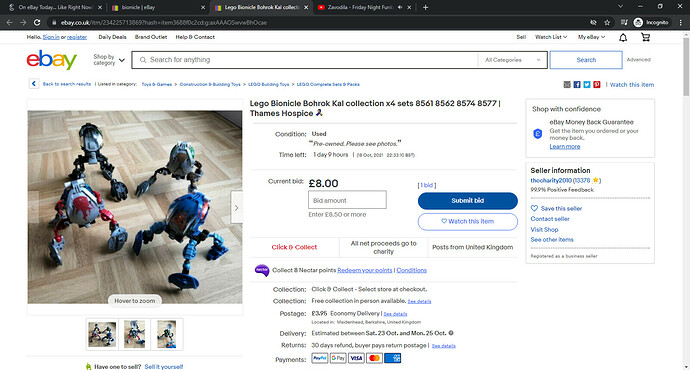Bionicle Phantoka... Tao Kapaka _ eBay - Google Chrome 17_10_2021 12_34_56