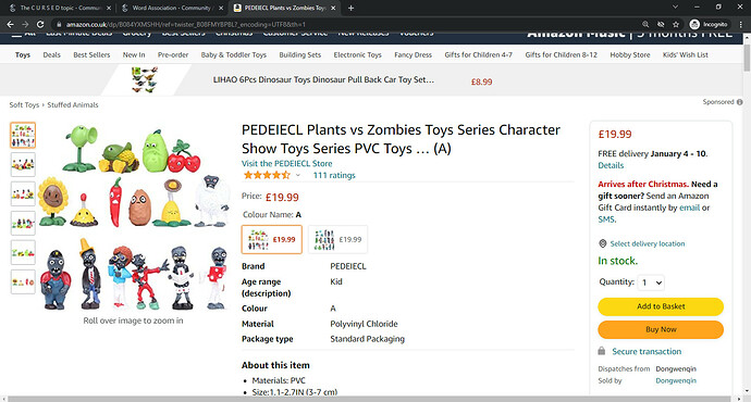PEDEIECL Plants vs Zombies Toys Series Character Show Toys Series PVC Toys … (B) _ Amazon.co.uk_ Toys & Games - Google Chrome 12_12_2021 19_11_18