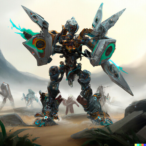 DALL·E 2022-08-25 19.07.50 - Bionicle The many deaths of Toa Tuyet, realist painting, heroic stance, 4k digital art