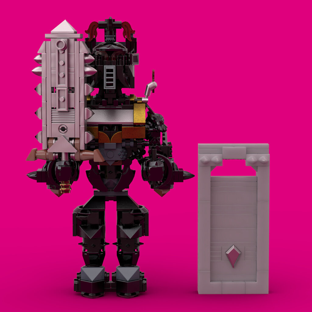 Kingdom Rush Vengeance Dark Knight Statue w detachable shield Lego