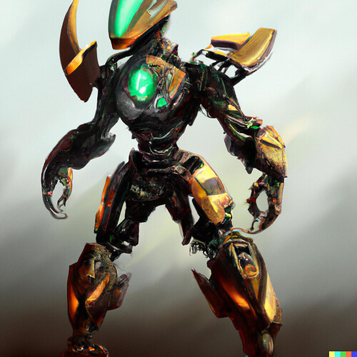 DALL·E 2022-08-25 18.59.22 - Bionicle Matoran, realist painting, heroic stance, 4k digital art