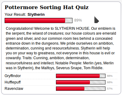 Full Pottermore Sorting Quiz My result: Ravenclaw