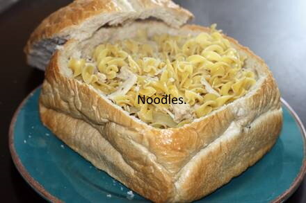 Chicken-and-Noodles-in-a-Bread-Bowl
