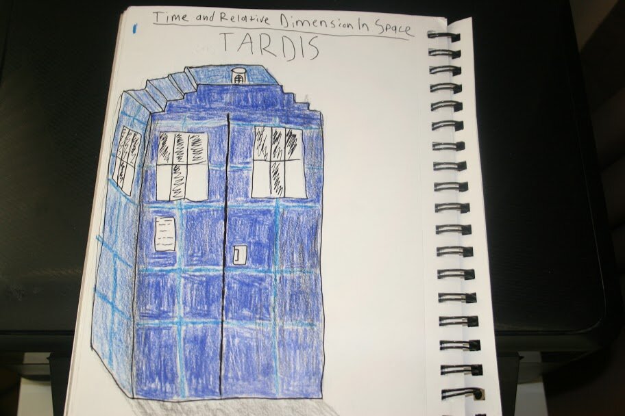 doctor who tardis drawing