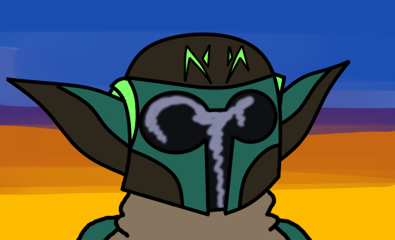 Baby Yoda Mando helmet colored base normal